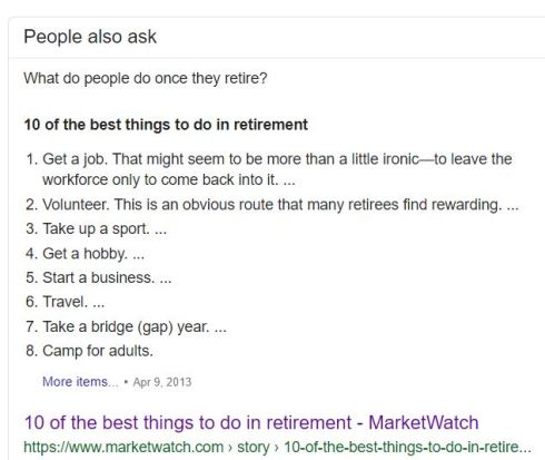 Top 10 things to do in retirement