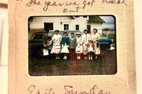 35mm family photo, Easter, 1958