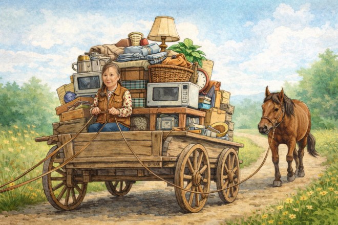 Cart before the Horse. AI created by ChatGPT